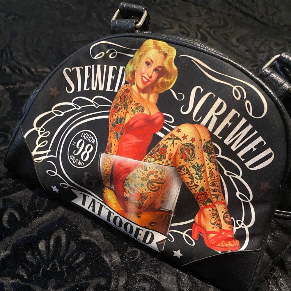 Retro Style Bowling Bag Purse